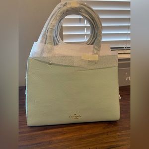 Brand new Kate Spade Leila medium satchel. Color is Seawater.